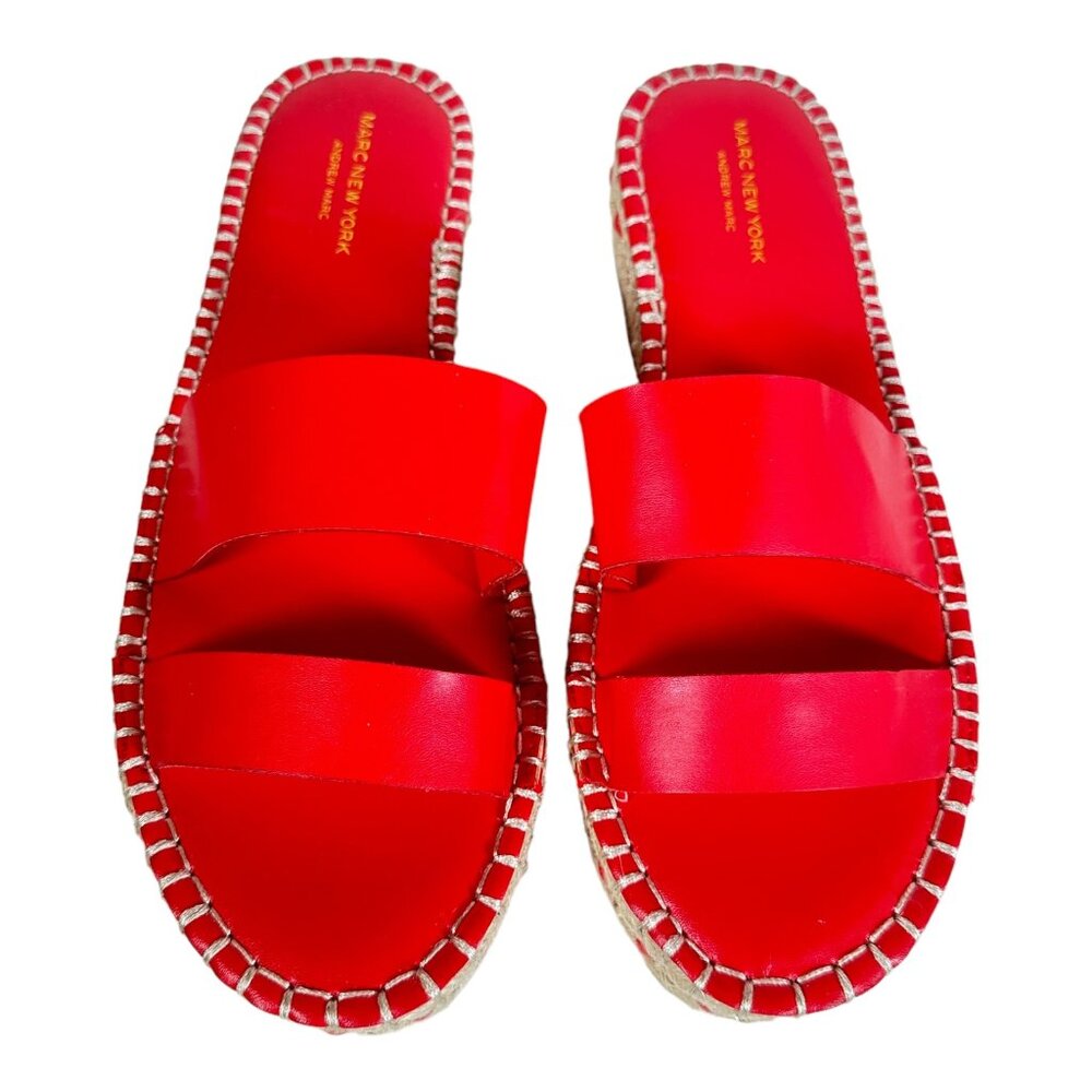 Marc New York Andrew Marc Maggie Red Espadrille Sandal Size 11